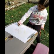 Leaf Rubbing and Playing with Chalk